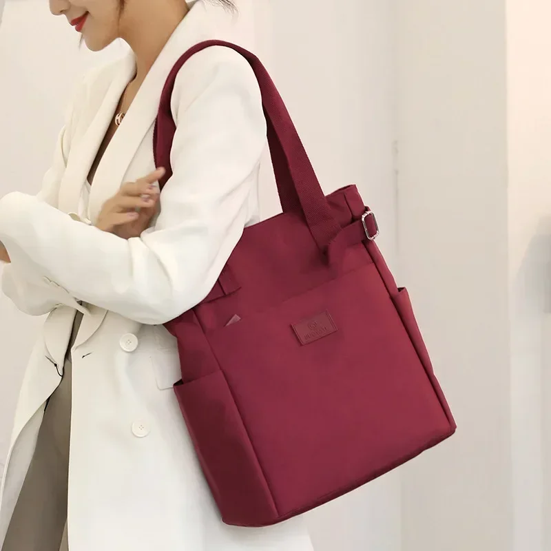 2023 New Bag, Shoulder Bag, Canvas Handbag, Large Capacity, Leisure  All-match Women's Bag, Solid Color Shopping Bag Hand Bag