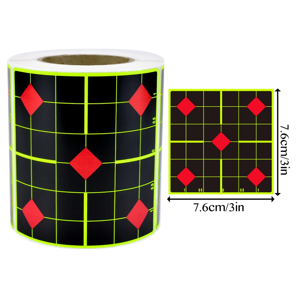 200Pcs 3Inch Square Red Diamond-Shaped Aiming Targets for Splash Shooting, Target Training Supplies Stickers, Shooting Target La image 6