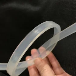 Heat Resistance Strip Transparent Custom Solid Silicone Rubber Strip Flat Bar Light Box Seal Strip High Temperature