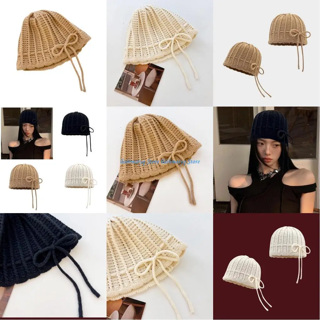 

573B Butterfly Personality Styles Hat Fashionable Knitted Hat Yarn Knitted Hat