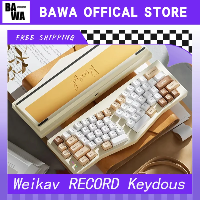 

New Weikav Record Alice Mechanical Keyboard Kit Customized Tri Mode RGB Gaming Keyboard Kit Aluminium Alloy For Win Office Gifts