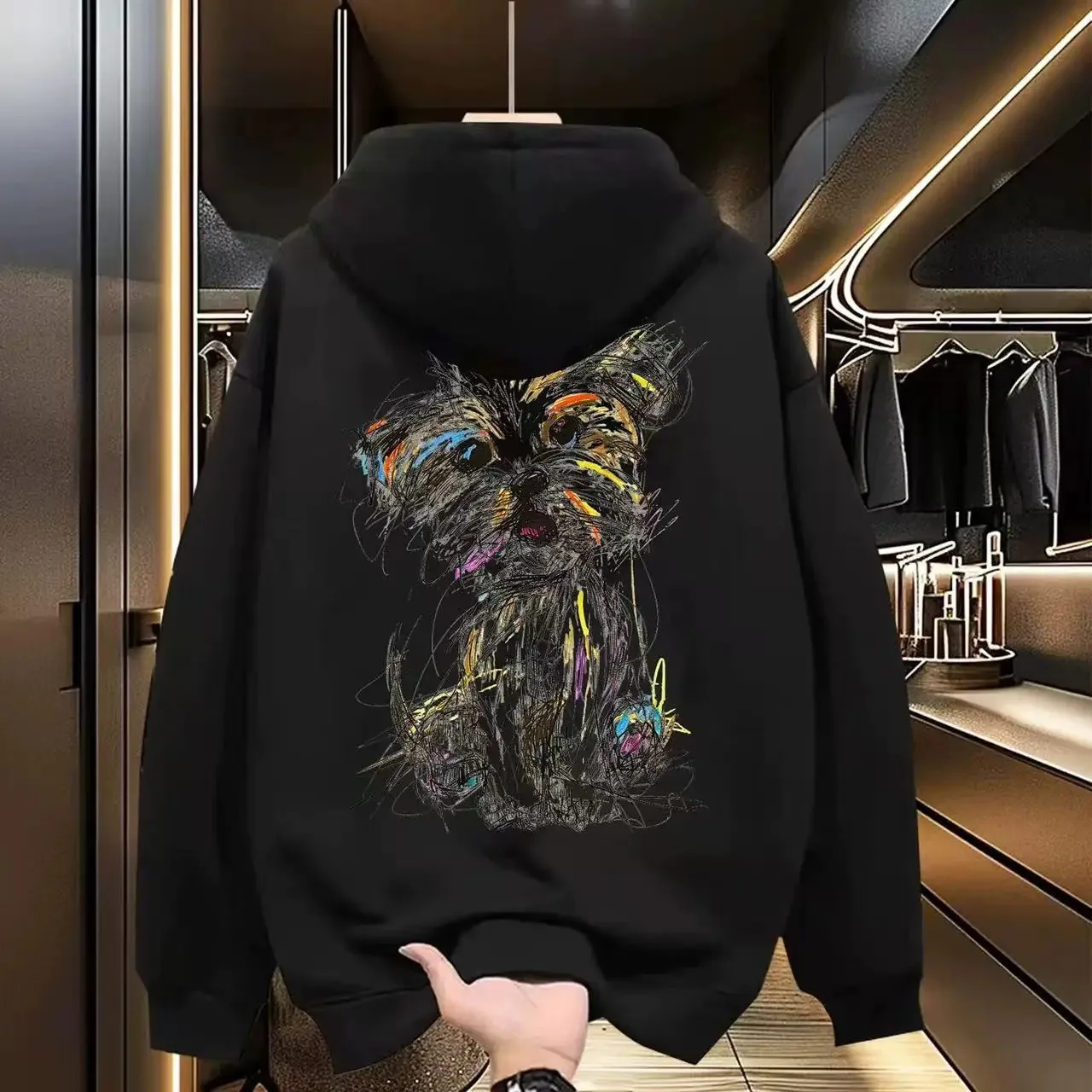 Verdicktes, bedrucktes, langärmliges High-End-Luxus-Qualitäts-Hot-Produkt Übergroßes Unisex-Sweatshirt Sport Bequeme Paare