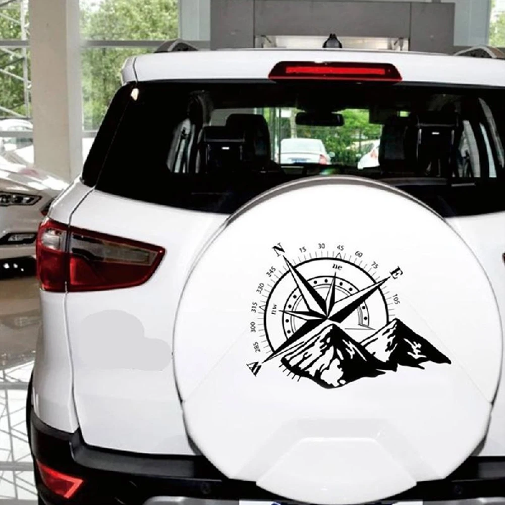 Mountain Compass Fashion Laser Colorful Car Decal Auto Body Styling Decoration Sticker Rear Windshield Decals Parts Accessories