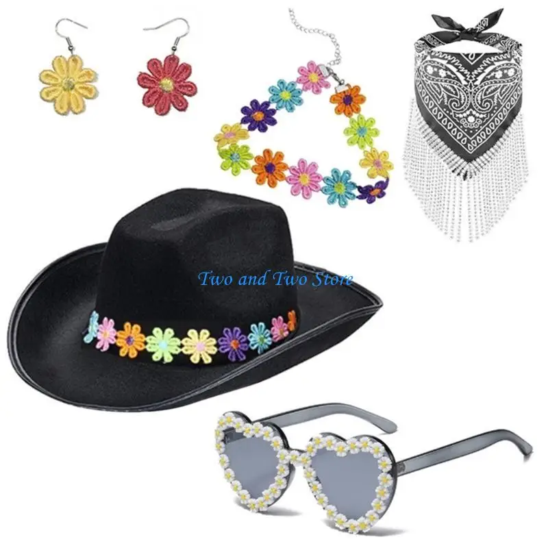 قبعة HX6F المتانة تناسب الشباب قبعة الموضة قبعة غربية أنيقة للنساء قبعة ذات حدود واسعة