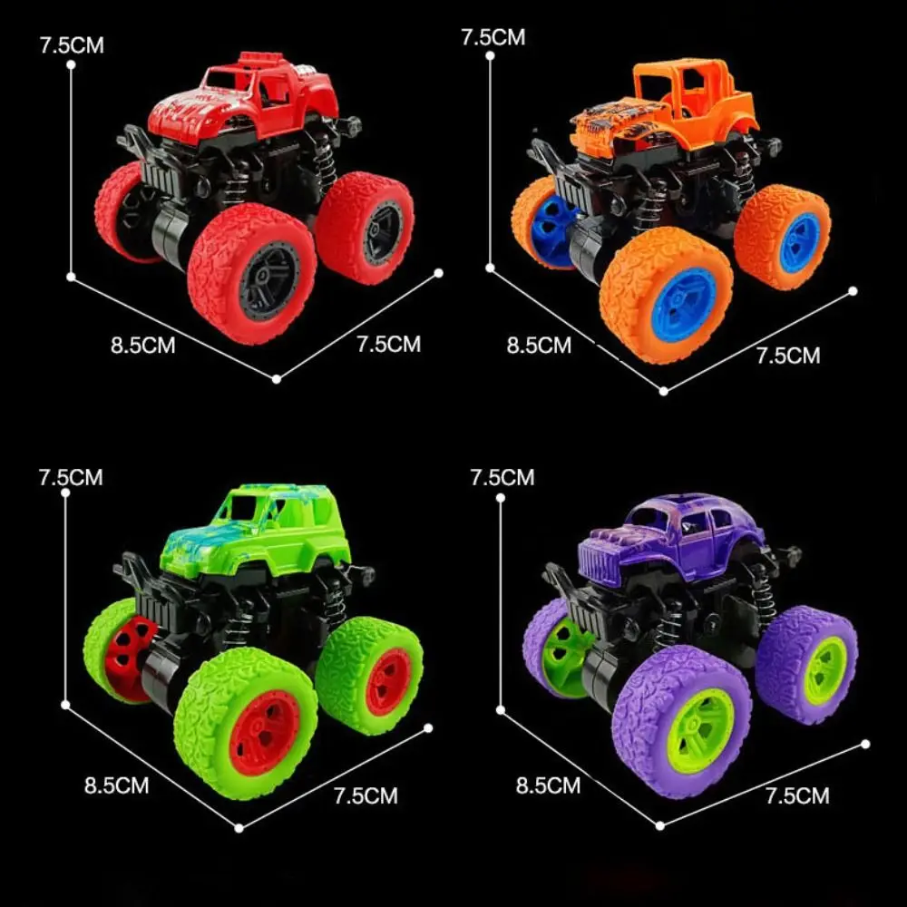 Pull Back Four-wheel Drive Stunt Car ABS Material Inertial Rotation Stunt Off-road Vehicle 9 Styles Rotated With 360°