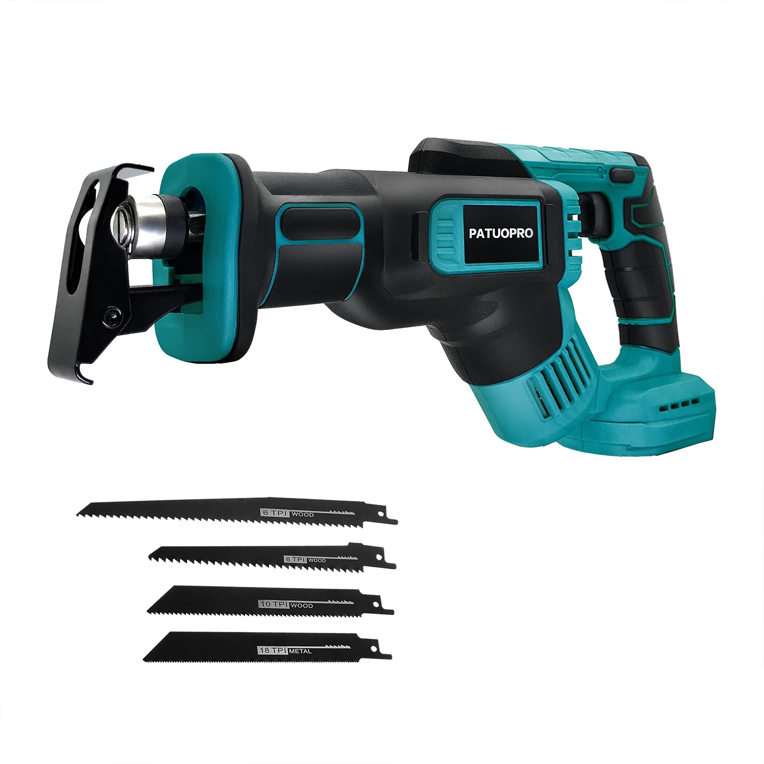 Cordless Reciprocating Saw Power Saw for Wood / Metal Cutting with 4pcs Blades fit Makita 18v Battery(No Battery)