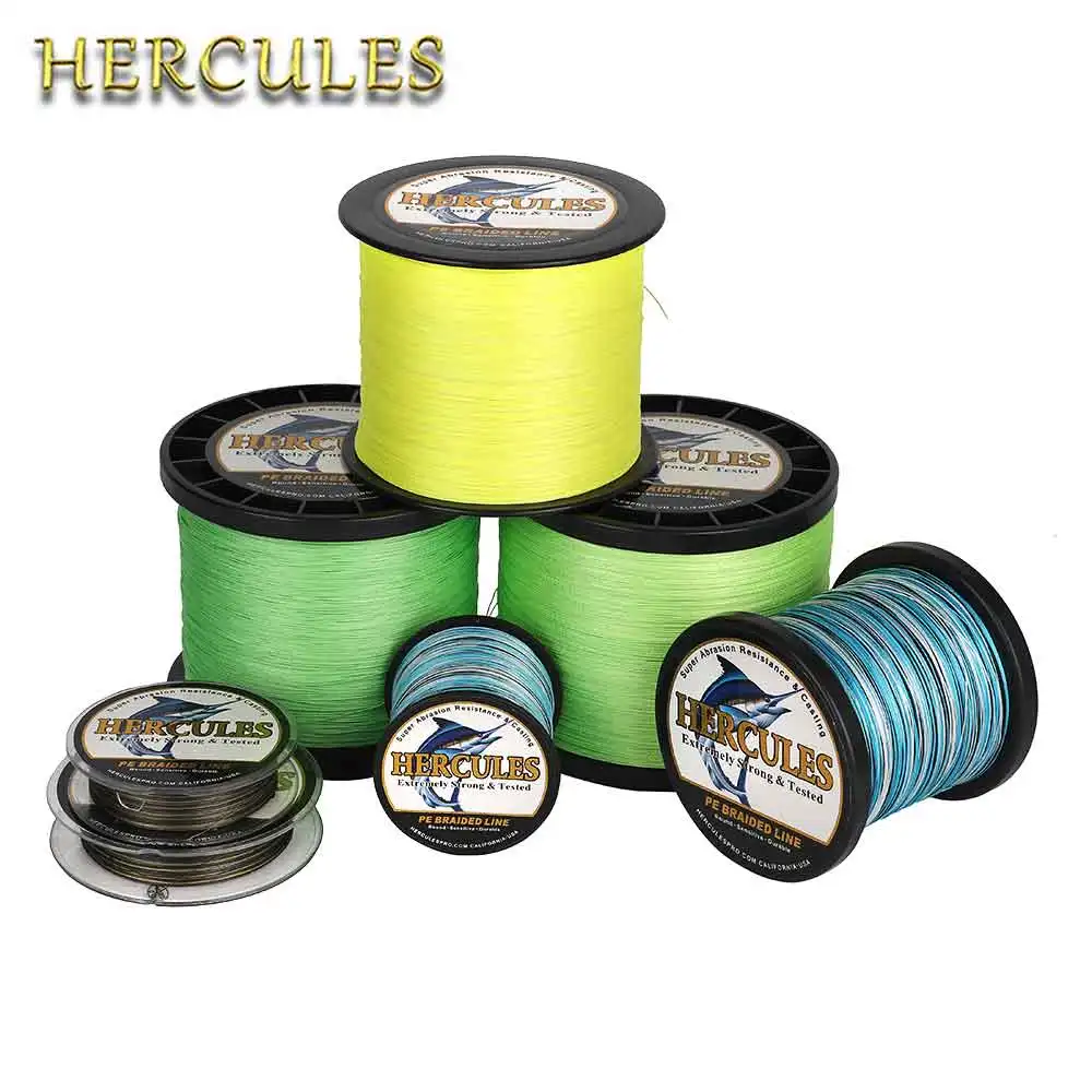 

Hercules 8 Strand Braided 10-150LB Fishing Line 300m 500m 1000m Multifilament Wire PE Fishing Line Freshwater Super Strong