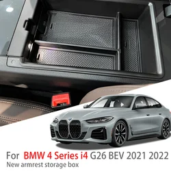 Auto Parts Suitable For BMW 4 Series i4 G26 BEV 2020~2023 Car Center Console Armrest Storage Box Multifunctional Accessories