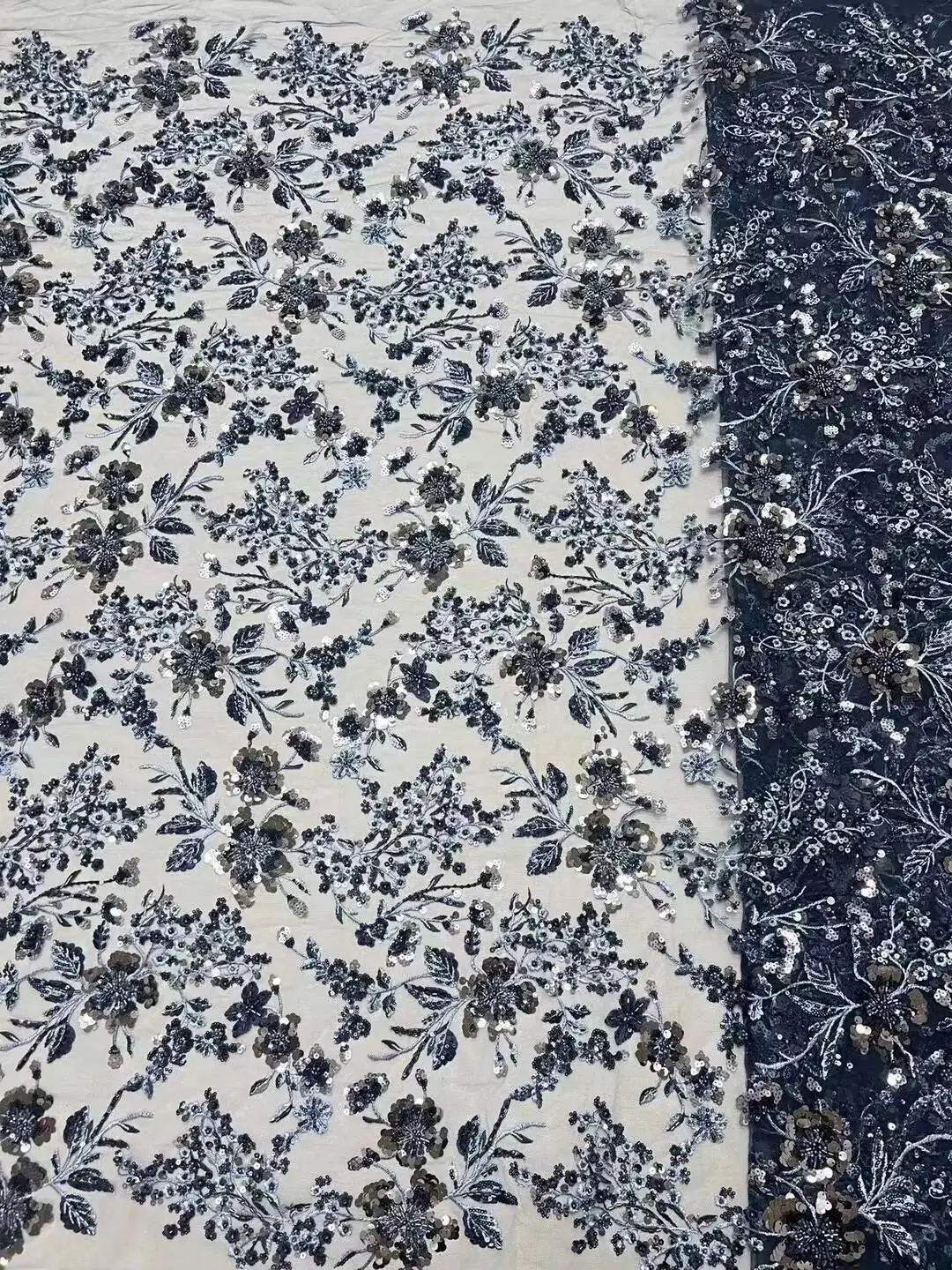 

Laser Africa Fashion Fabric Top Quality Handmade Embroidery Beads Net Lace Sequins For Wedding Or Evening Dress 2024