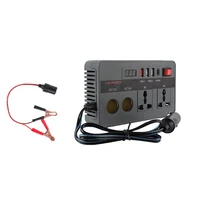 Estándar europeo 300W enchufe universal 12V a 220V inversor de coche convertidor de coche con carga rápida USB + TYPEC