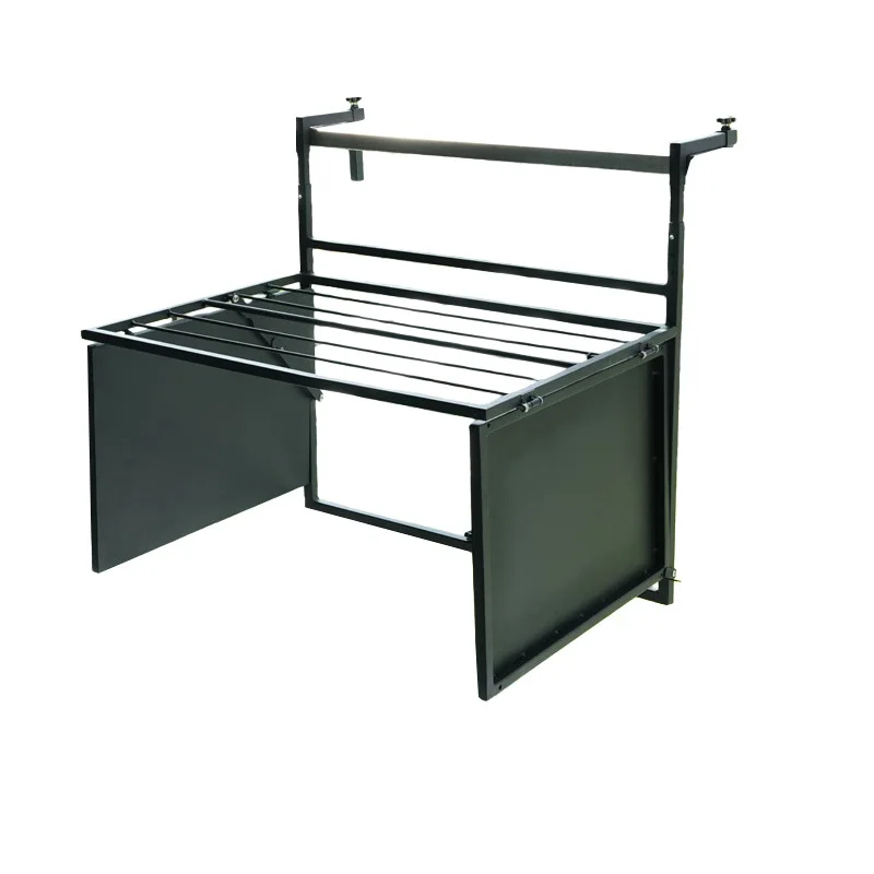 Balcony hanging table family railing balcony hanging table rust protection sun protection foldable portable hanging wrough