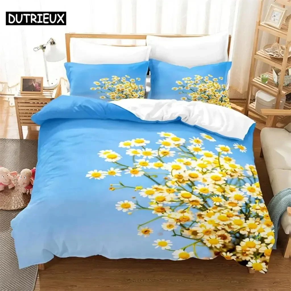 Flower Plants Pink Rose Supplies Set Duvet Cover Set Bedding Sets Adults Bed With Pillowcases No Filling Luxury Birthday Gifts