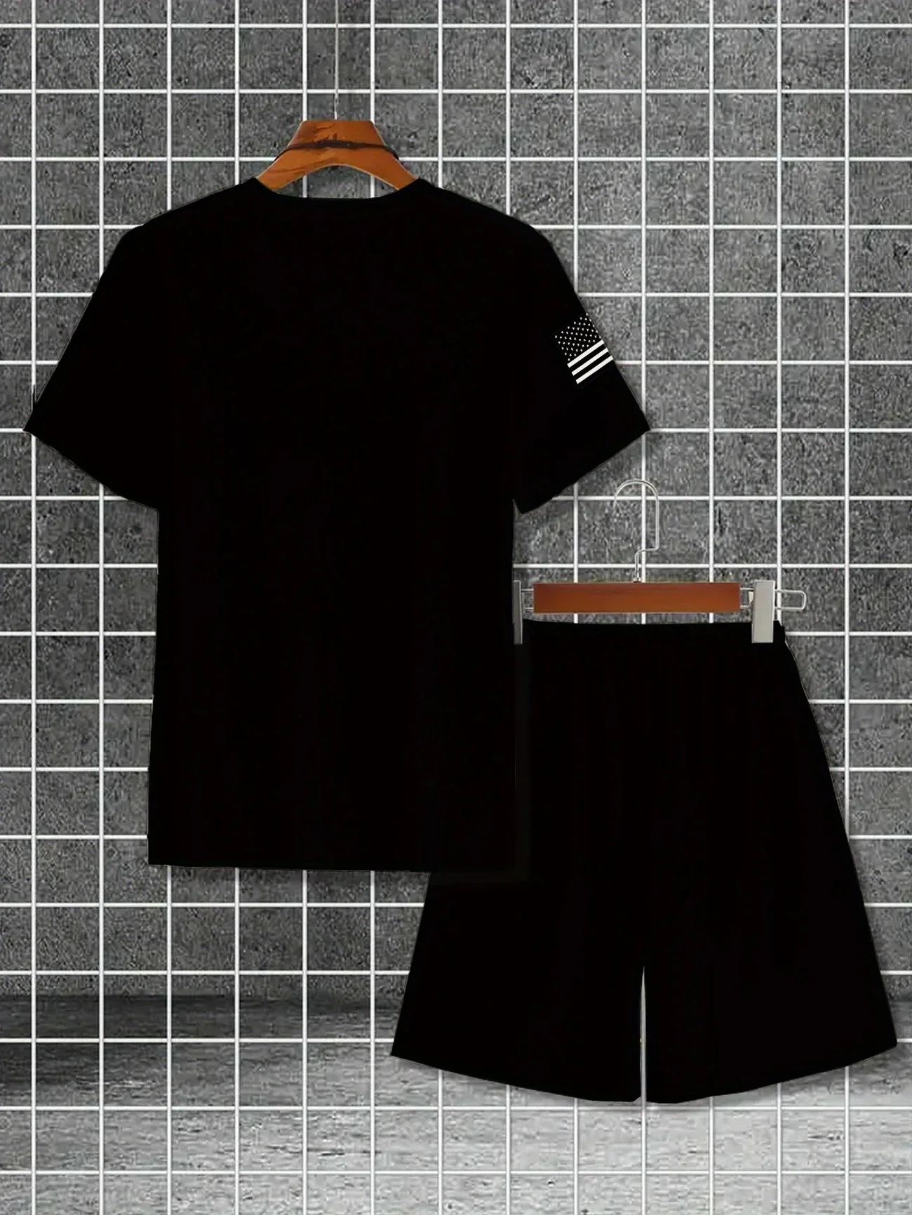 Leisure Sports Set Breathable Outdoor Casual Men's T-shirt and Pants Set Summer 3D Printing Set Adult Men