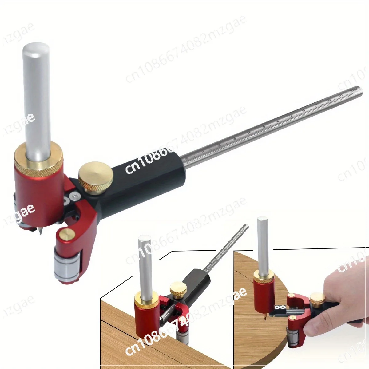 

Woodworking special multi-function straight line, arc scriber two-in-one parallel line handheld