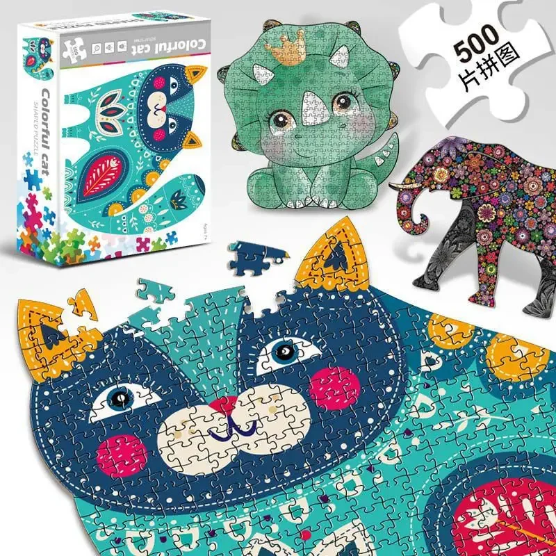 Adult 1000 pieces of Earth Moon Circular Alien Shape Yi Intelligence Cartoon Animal Anime Children's Puzzle New Year Gift