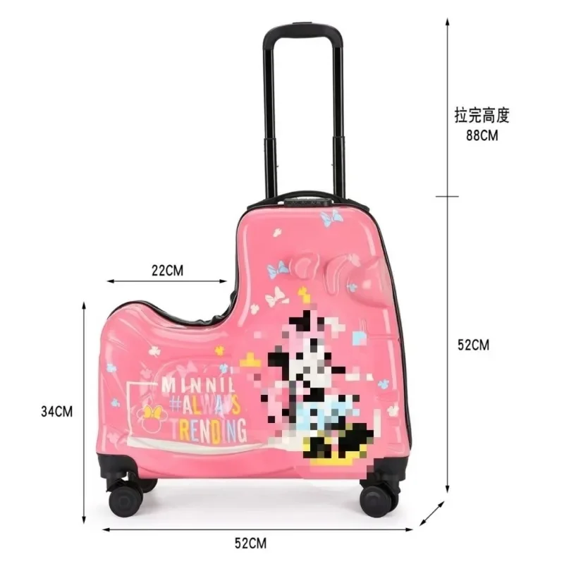 Mickey Minnie sweet and cute creative cartoon pattern fashion leisure travel large capacity storage and mountable trolley case