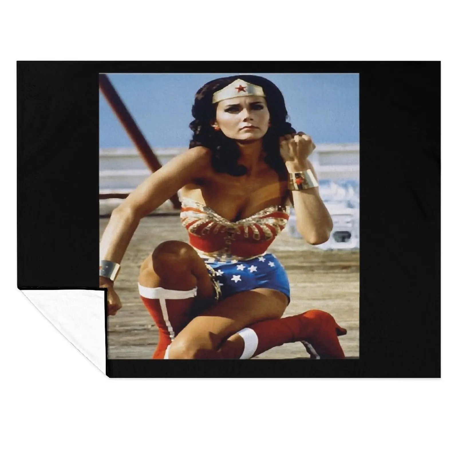 

Lynda Carter Throw Blanket Nap anime Soft Plush Plaid Bed Blankets
