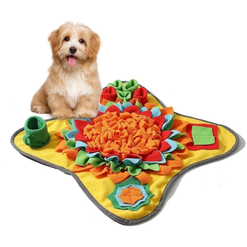 Tapis d'entraînement olfactif pour animaux de compagnie, puzzle interactif d'alimentation pour lutter contre l'ennui, encourage les compétences naturelles de recherche de nourriture