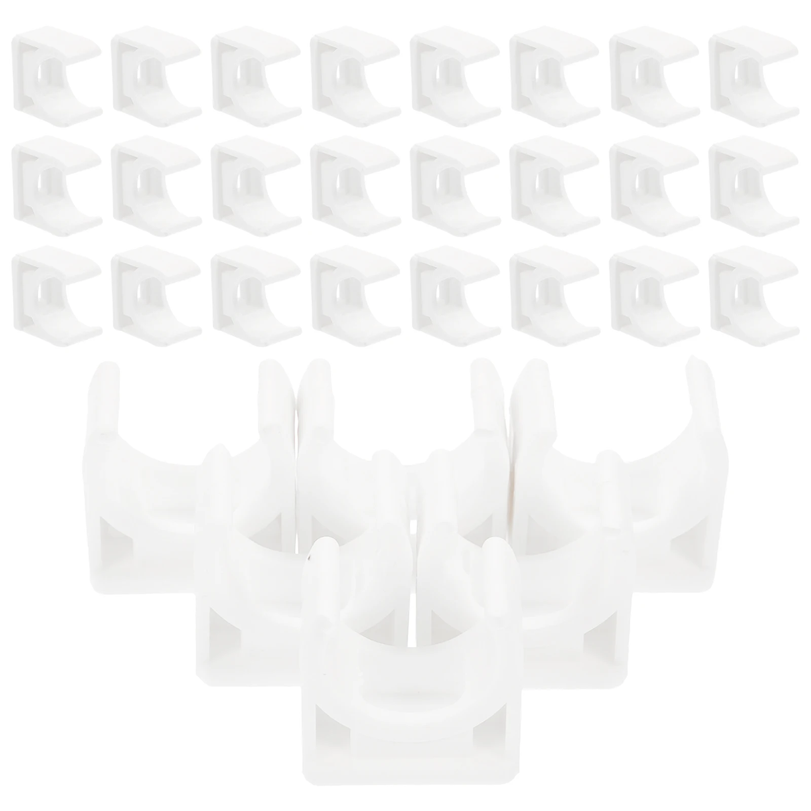 

50pcs U Shape Pipe Clamp 16Mm Pvc Corrosion Resistant Fixed Support Riding Horse Clasp Fit Fuel Hose White