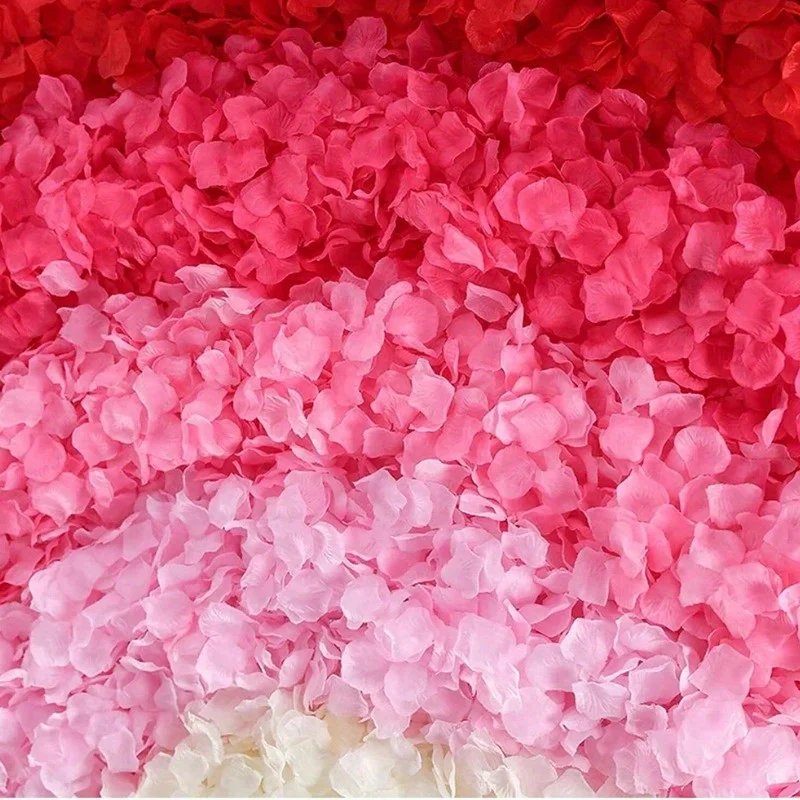 500pcs, Wedding Rose Flower Petals Artificial Flower Rose Fake Petals Marriage Party Decoration Valentine Supplies Scene Decor