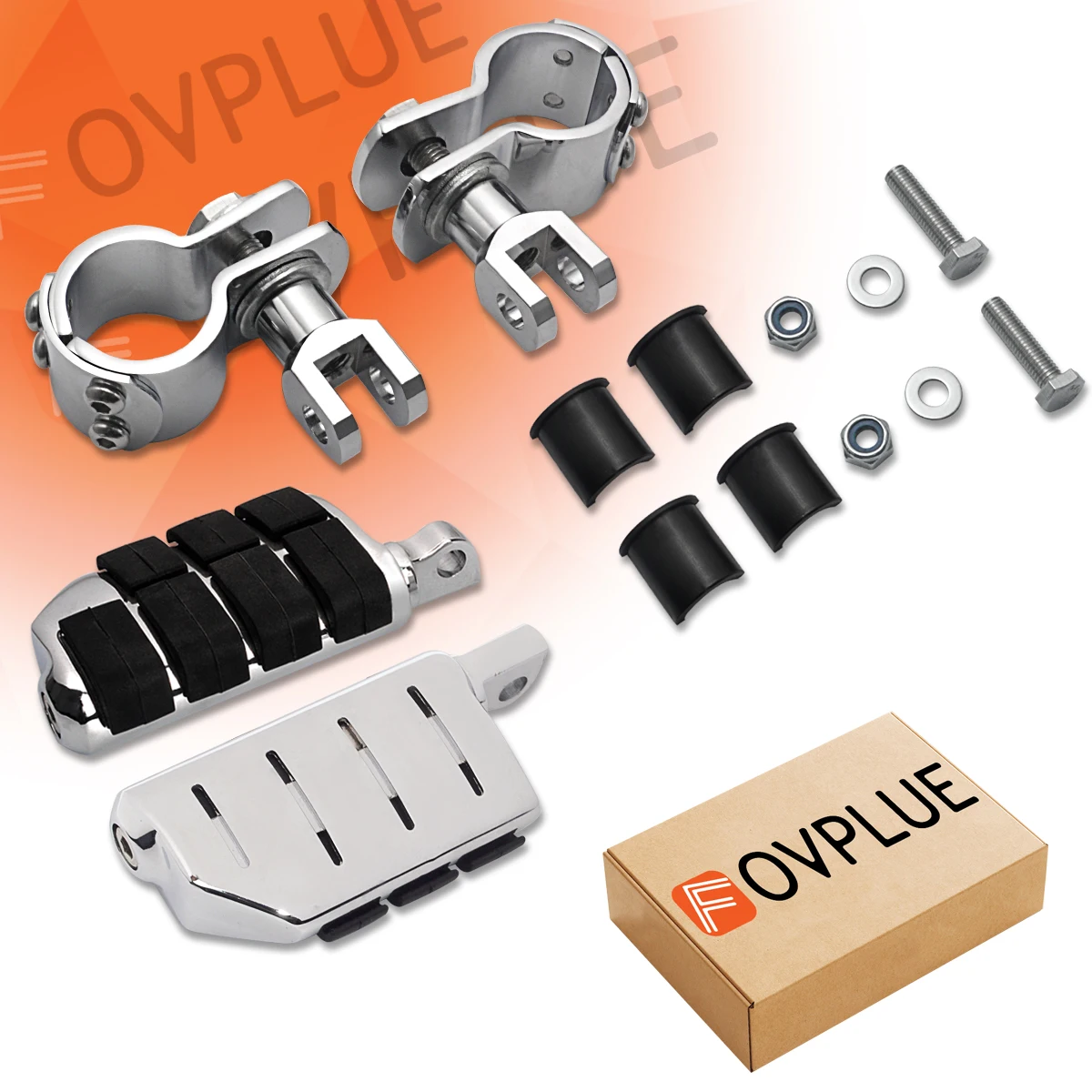 크롬 하이웨이 풋 페그 오토바이 발받침 페달 풋 페그 마운트, 할리 일렉트라 로드 킹 스트리트 글라이드 1-1/4 인치 바 호환