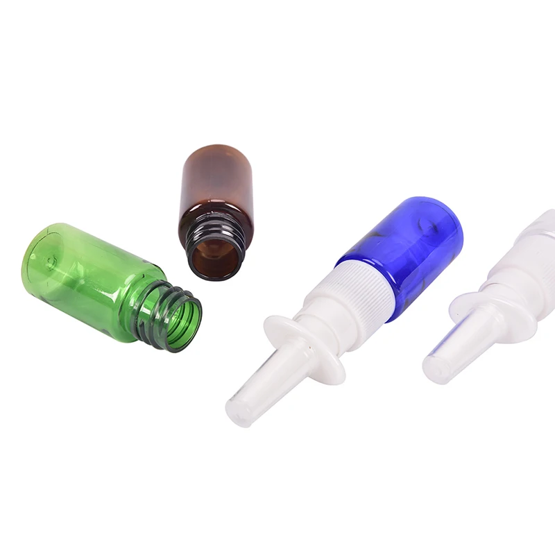 1pc 10ml nasal spray bottles pump sprayer mist nose spray refillable bottle