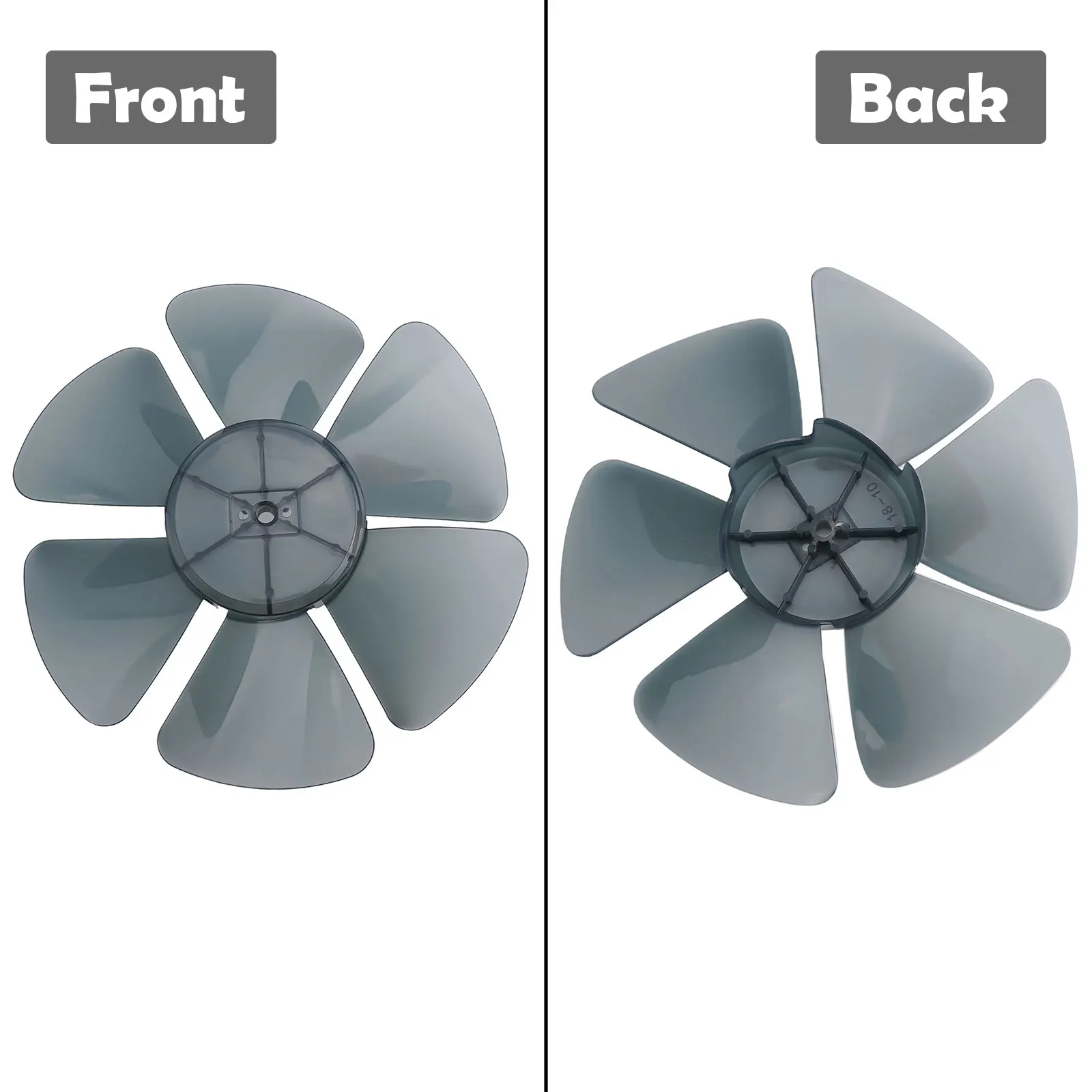 Replacement 10-Inch Plastic 6-Blade for fan Part for Indoor Electric Fans with Resistance to Warping Under Continuous Use