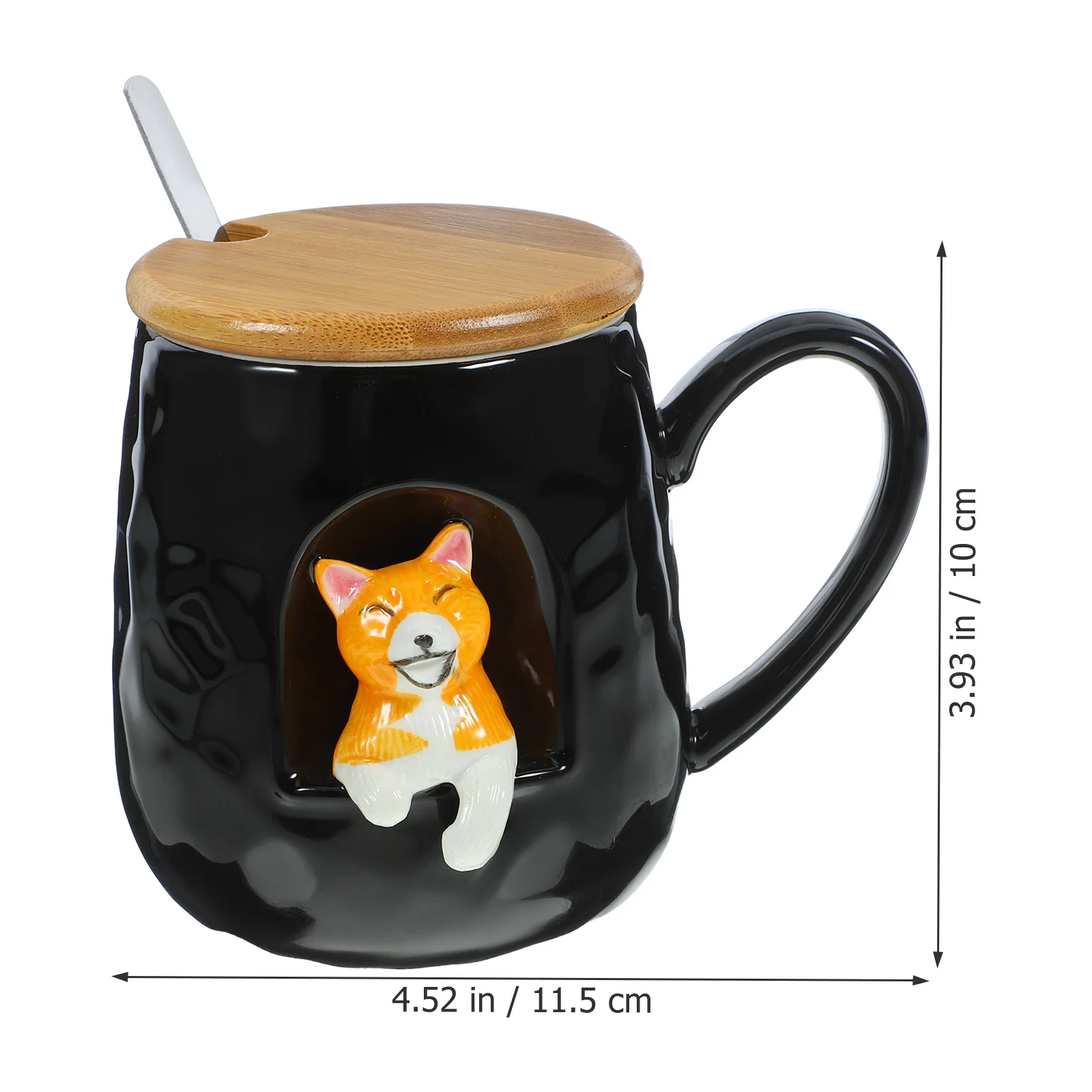 

Ceramic Tea Cup Lid Spoon Dog Mug Home Office Coffee Milk Juice Decorative Drink Container Exquisite Handle Safe Assured