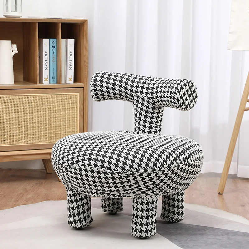 Nordic Modern Chairs Kids Designer Reading Cute Footrest Mesh Lambs Wool Chairs Kids Muebles De La Sala Living Room Furniture