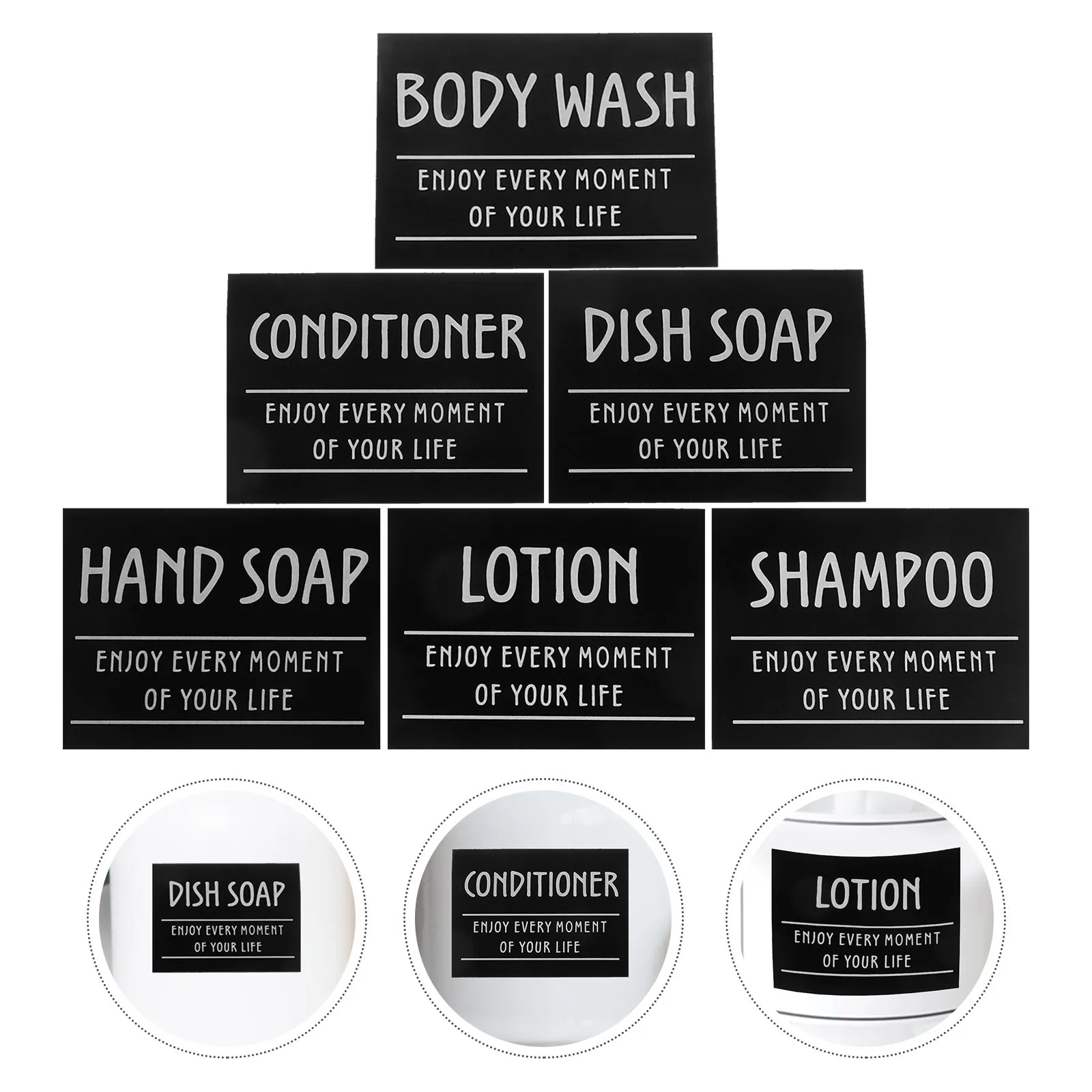 

1 комплект, водонепроницаемые этикетки для шампуня, наклейка на бутылку из ПВХ для диспенсера для ванной комнаты, организация, прозрачная, моющаяся, самоклеящаяся, удобная