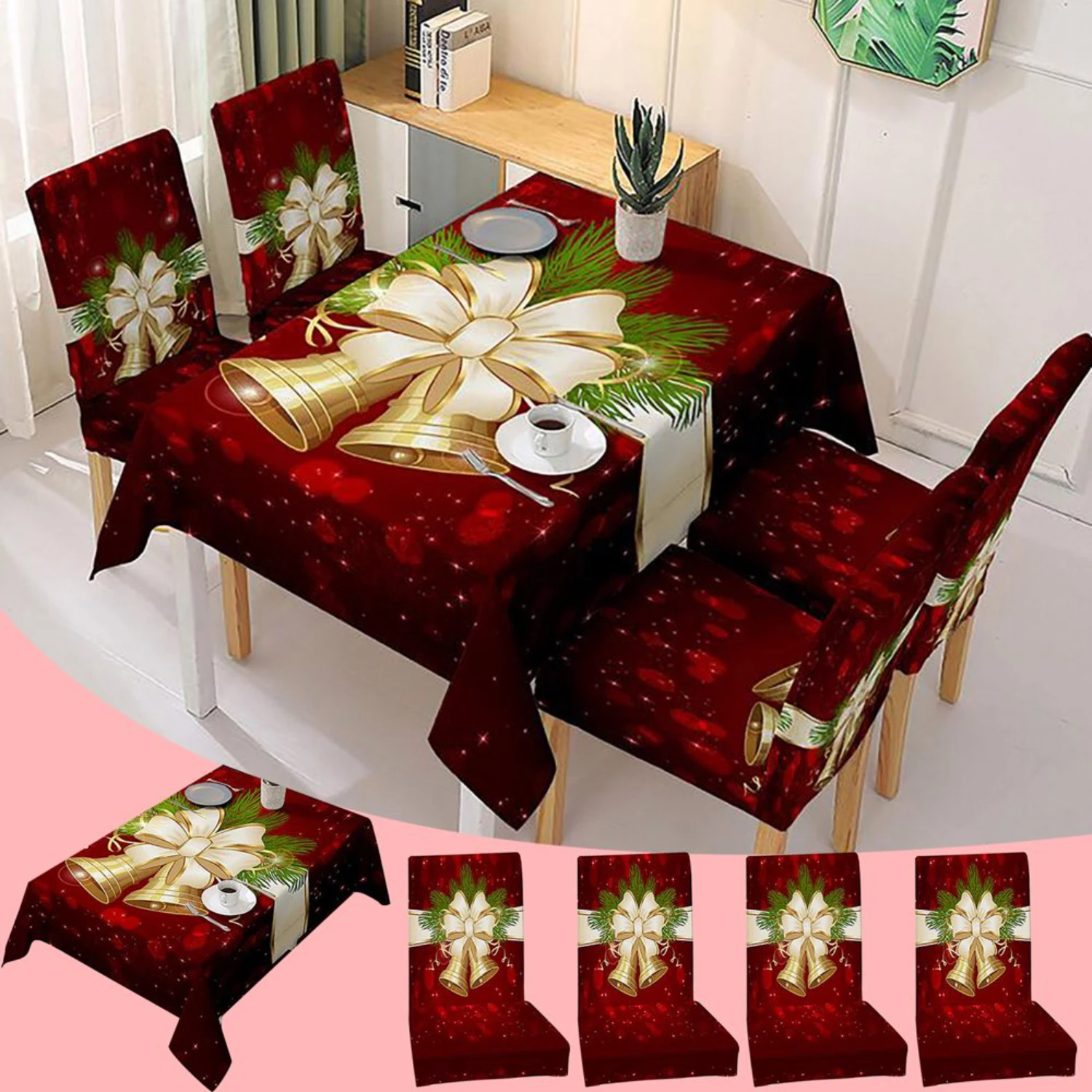 Christmas Tablecloth 55x82 Inch - Home Indoor Decor Party Supplies