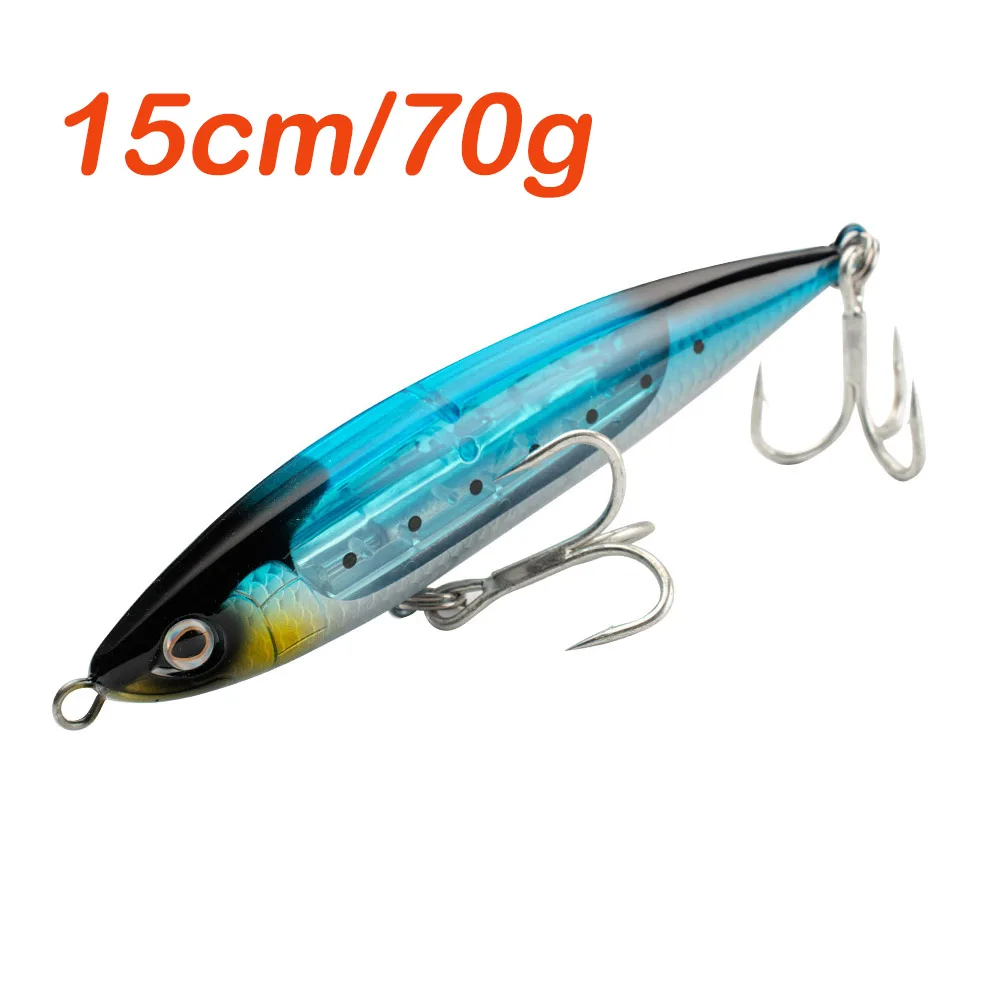 JOHNCOO 15cm 17cm Topwater Bleistift Hund Walker Angeln Lockt Künstliche Harten Köder Schwimm Trolling Salzwasser Thunfisch Lockt große spiel