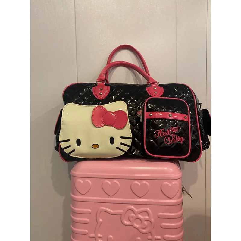 2024 New Hello Kitty Japanese Sweetheart Hot Girl Pu Large Capacity Classic Kawaii Auspicious High Capacity Travel Bag Backpack