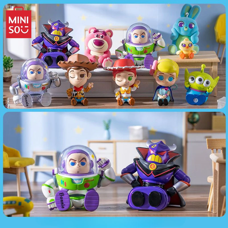 

MINISO Company Toy Story Sit Sit Blind Box Monster Box Buzz Lightyear Cartoon Decorative Model Children's Toy Christmas Gift