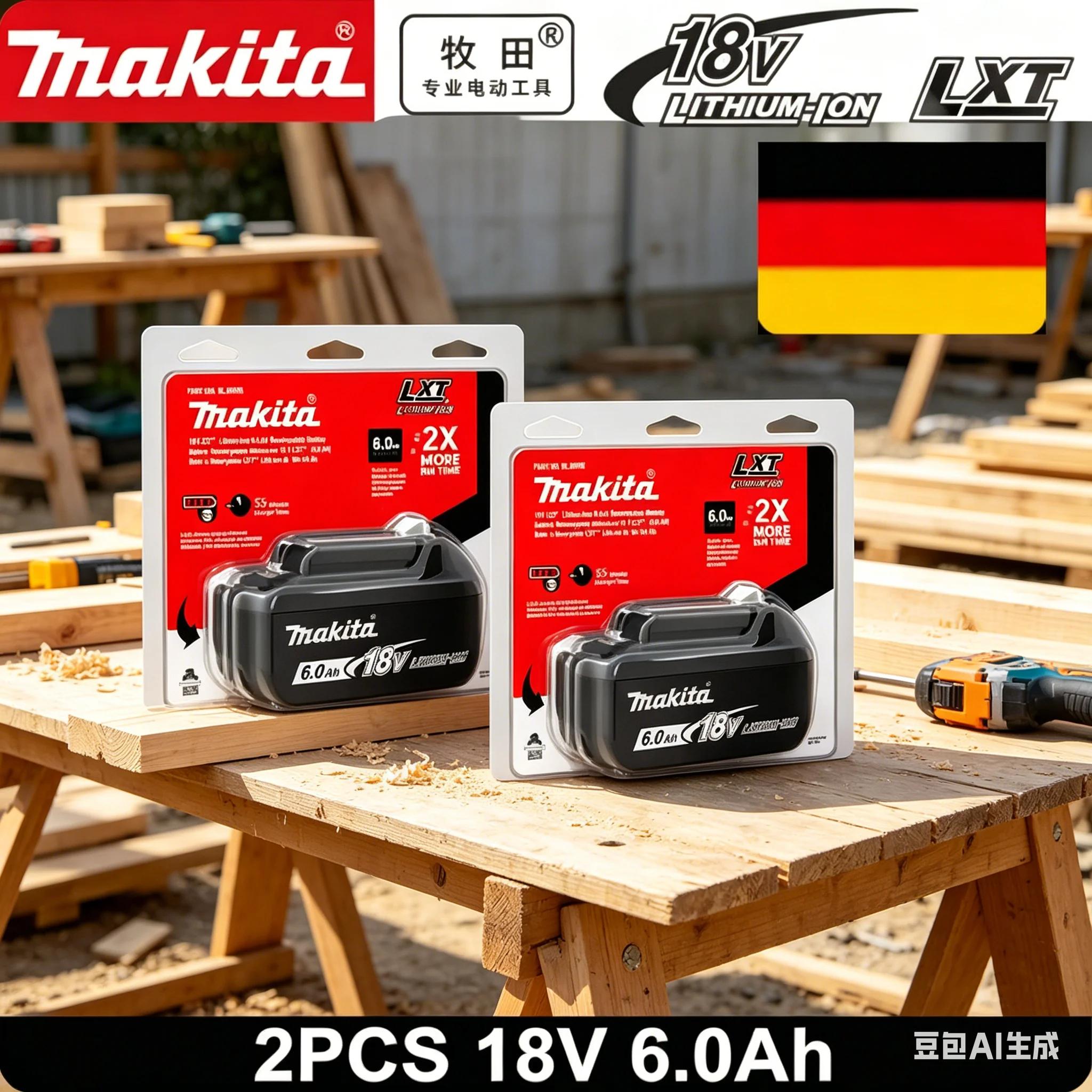 

New Genuine 18V Makita 6Ah/6000mAh Makita 18V Battery BL1830B BL1850B BL1850 BL1840 BL1860 BL1815 Replacement Lithium Battery