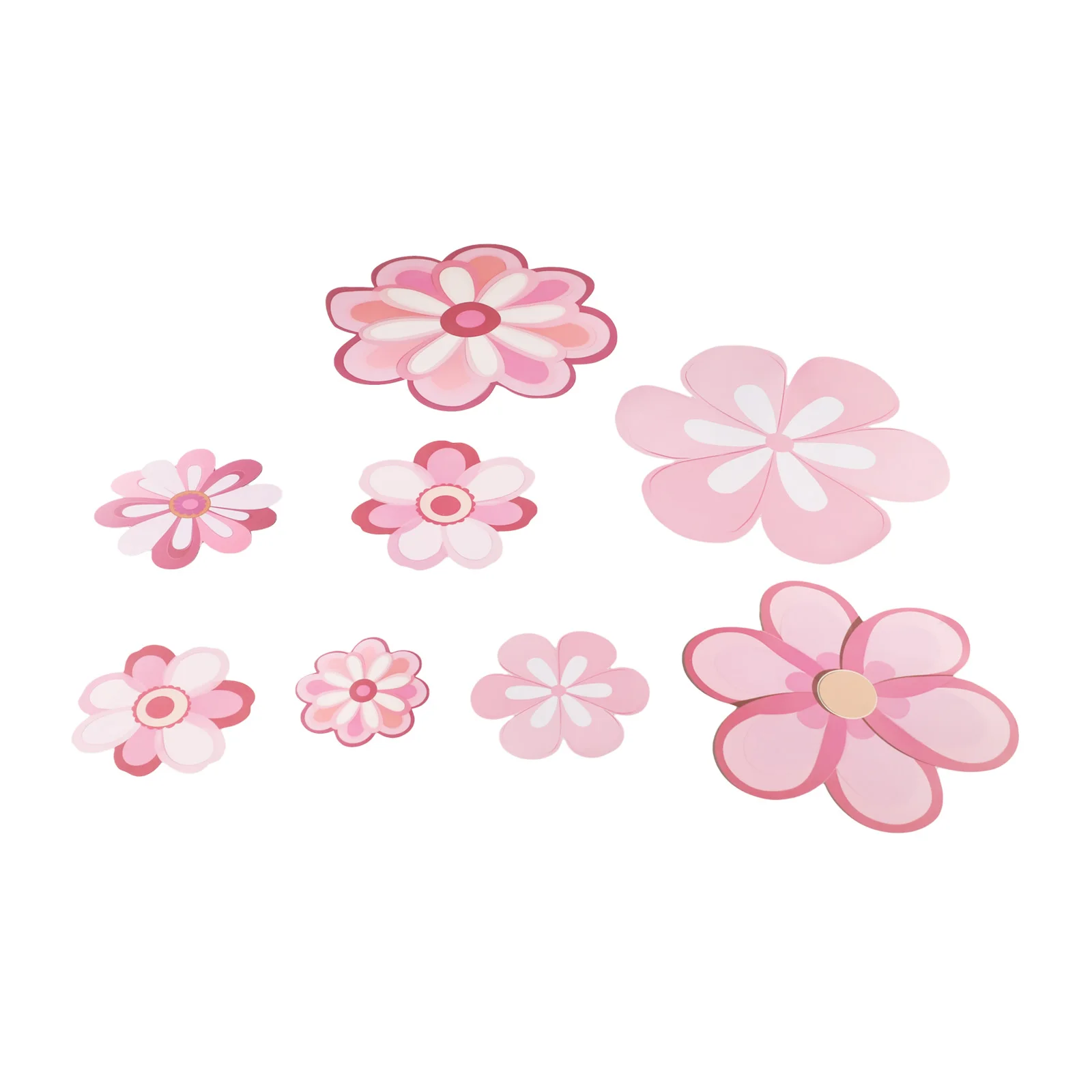 Creative Wall Decoration Ideas Decorative Board Pink Floral Wall Stickers Moisture Resistant Reusable Stickers