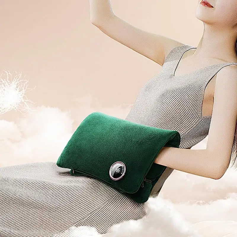 Electric Hot Water Bag USB Powered Heated Water Bag Soft Cover Electric Hot Water Bottle With Waterless Design Heating Pad Hand
