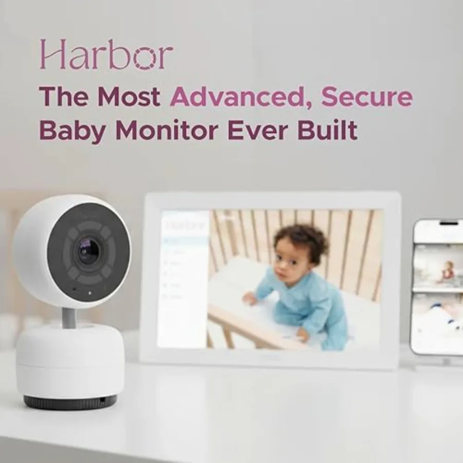 Smart Baby Monitor with 10 Tablet for Home Travel Use Plastic, Black Private, Secure, Internet-Optional, 2+ Camera Support, Lif