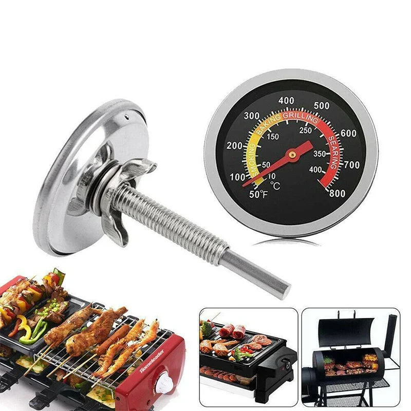 Termómetro de horno de lectura instantánea para cocina, hornear en casa, medidor de temperatura de cocina 0-400 ℃   Termómetro para parrilla ahumadora de barbacoa