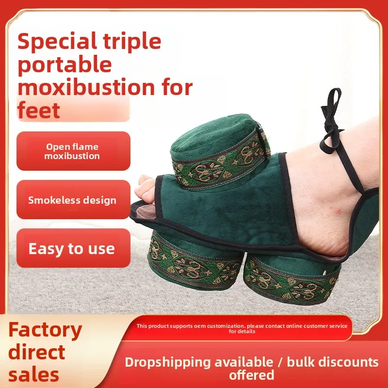 

Velvet Moxibustion Box Set - Smoke-Reduction Portable Kit with Fabric Case, Home Use Therapy