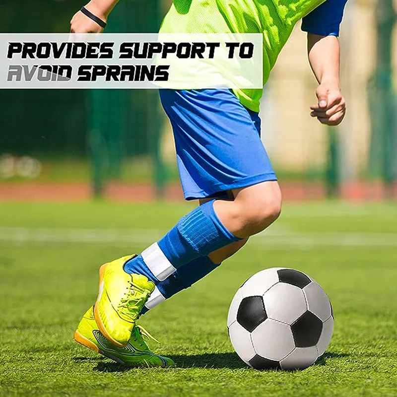 1Pair Soccer Shin Guard Strap Soccer Shin Guard Fixed Bandage Tape Fastener Shinguard Adjustable Elastic Sports Strap