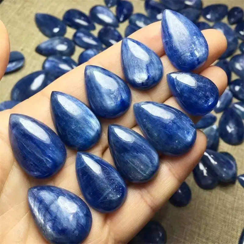 

5pcs Kyanite Teardrop Penddant Healing Polishing For Making Blue Crystal Jewelry DIY Elegance Earrings Ring Pendant Craft