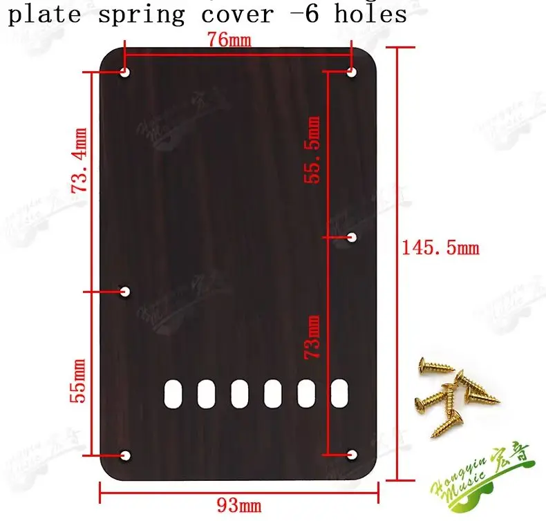 Electric Guitar Back Cover, Wiring Board, Spring Compartment Cover, Rear Guard, and Six-Hole Accessories