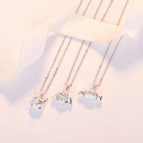 

Miniso clavicle chain silver plated best friend student couple birthday gift Sanrio Yugui Dog Melody Kulomi necklace