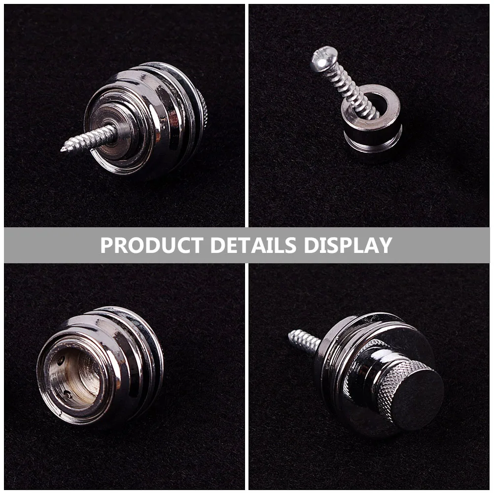 

Guitar Strap Buckle Parts Accessories Bass Support Button Belt Fixator Durable Solid Alloy Long Time Use Premium