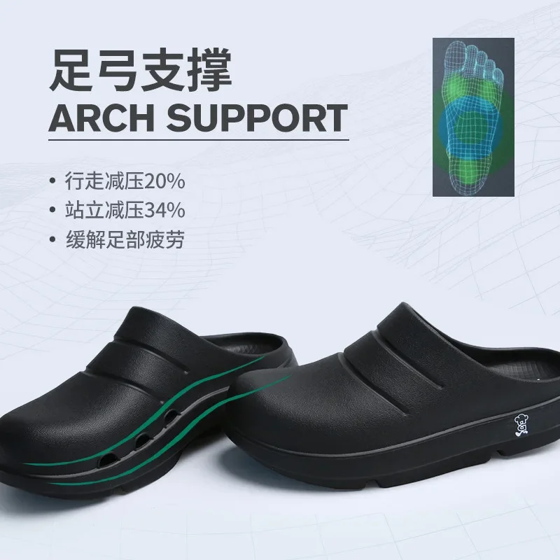 Men Slippers Couples Garden Clog Women Water Proof Chef Shoe Comfortable Sandal Slippers For Pet Workers Outdoor Fishing Shoes