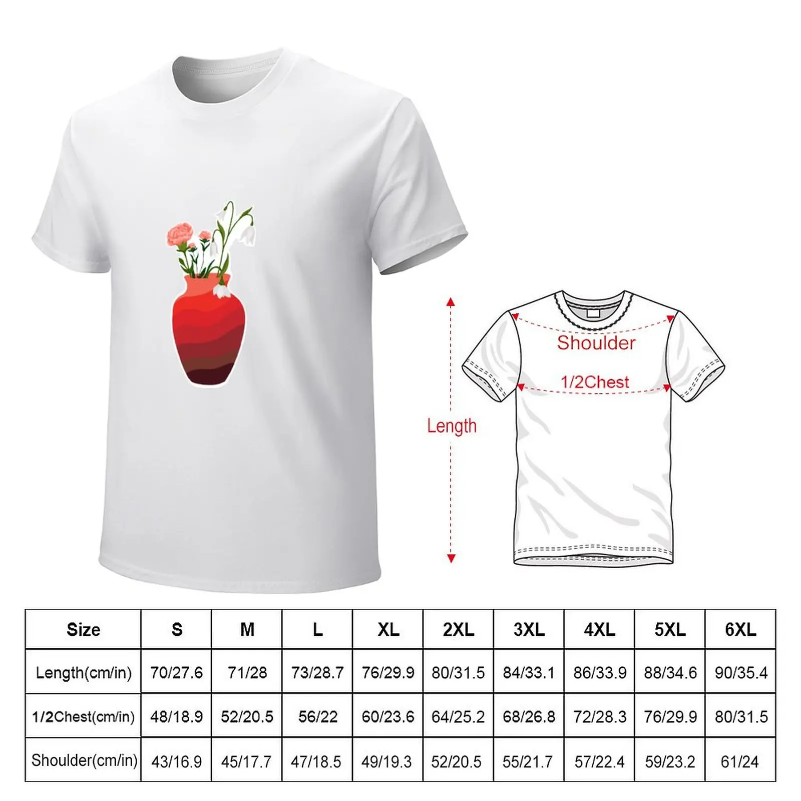 Flower Vase T-shirt funnys oversized heavyweight t shirts for men