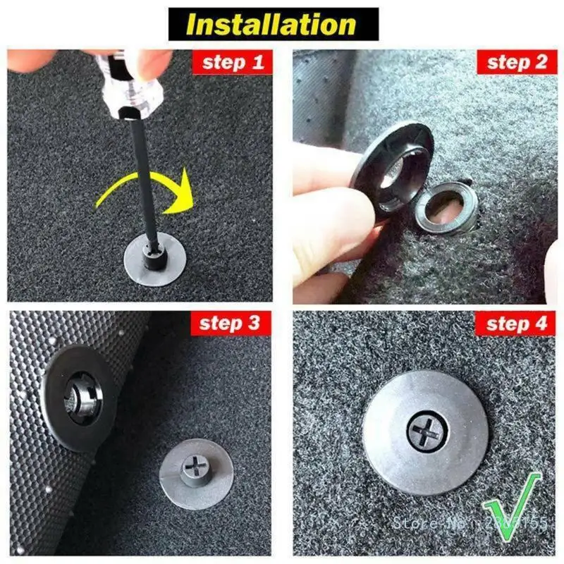 10pcs Auto Fastener Floor Mat Buckle Antiskid Pad Fastener Fastener Clips Skid Resistant Carpet Fixed Clamp Accessories