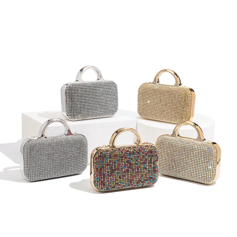 Diamond-encrusted Celebrity Dinner Bag Portable Ladies Shoulder Bag Premium Temperament Versatile Diamond Clutch Bag