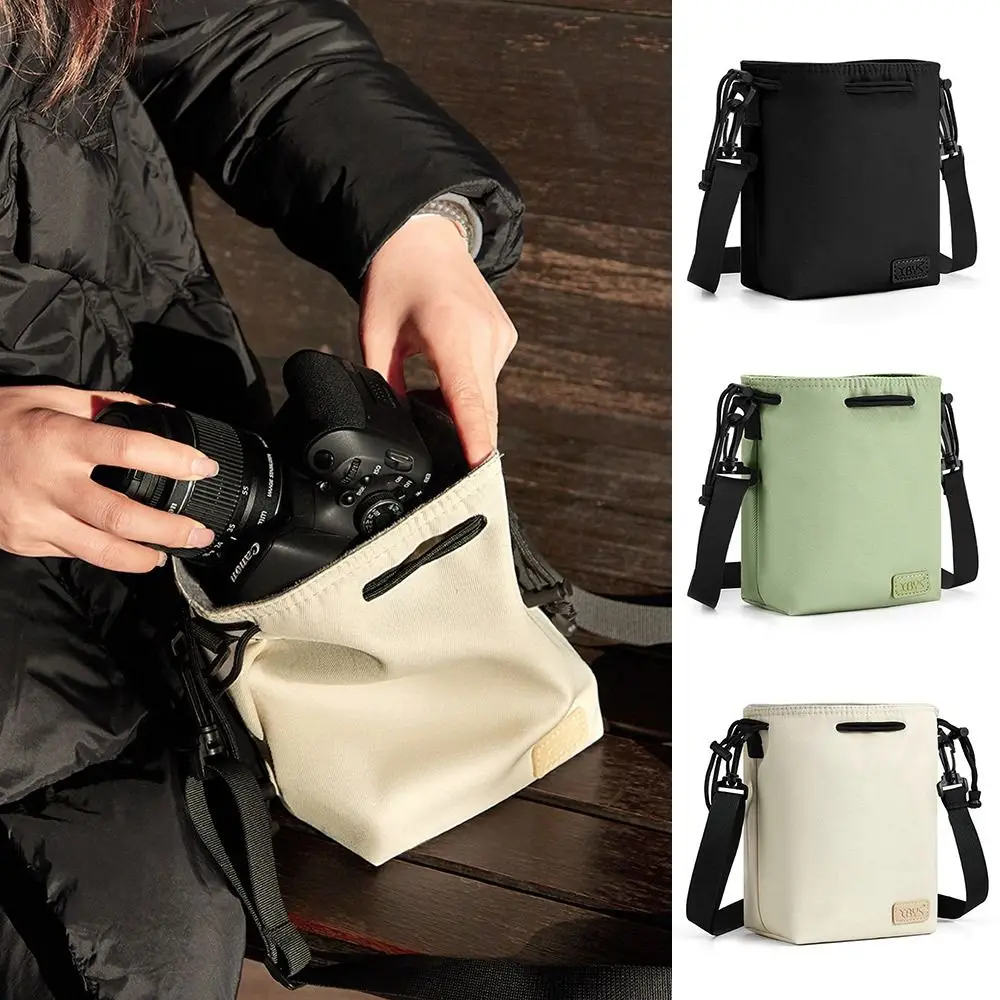 Waterproof Camera Lens Bag Detachable Strap Lightweight Camera Pouch Anti-scratch Universal DSLR Carrying Case